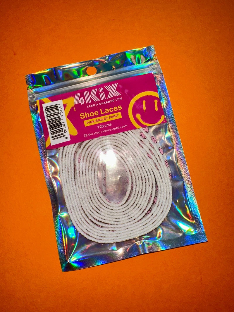 Smiley Print Shoelaces