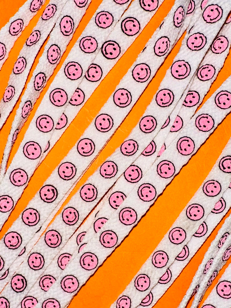 Smiley Print Shoelaces