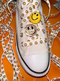 Smiley Print Shoelaces