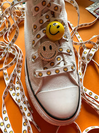 Smiley Print Shoelaces