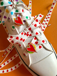 Heart Print Shoelaces